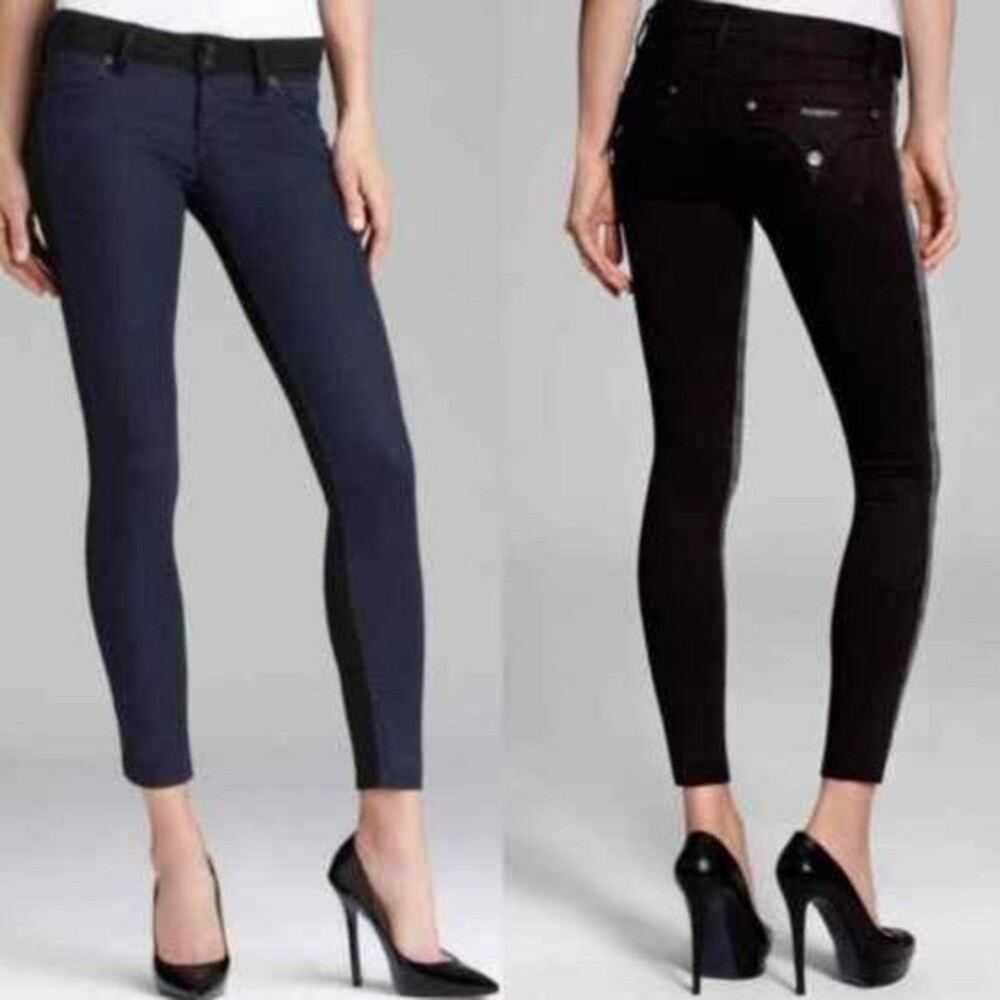 Hudson Vice Versa Collin Colorblock Skinny Jeans Size 25 Two-Tone Party Date
